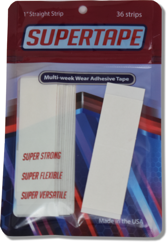 True Tape| Super Tape, 1" X 3" Strips, Double Sided Wig Tape, Waterproof Strong Hold, 36PCS